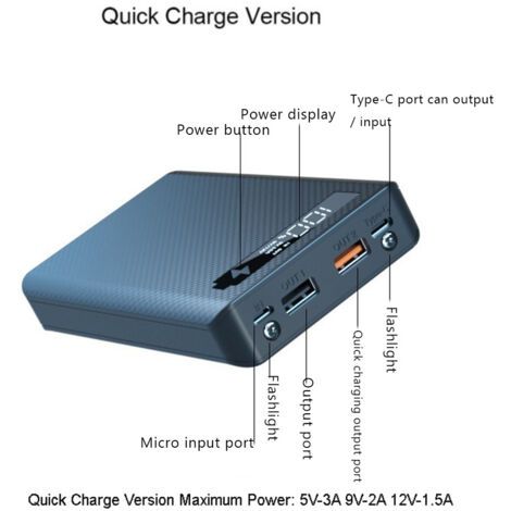 Notebook Power Bank Quick Charge 18650 Fall QC 3,0 DIY Schnelle Lagerät Box Shell DC5V12v15v 19V USB Externe Batterie Adapter
