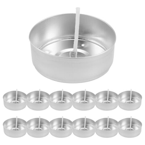 Kit 50 Pots Bougies Chauffe-Plat Vides 30ml + 100 Mèches - OMIGA Pour DIY Mariage