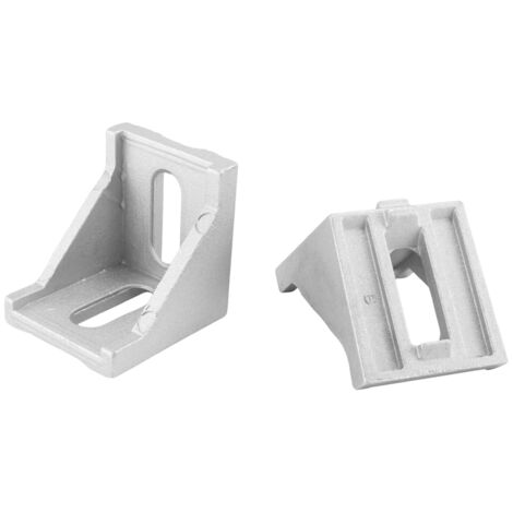 Kit D'équerres De Jonction Pour Extrusion Alu – Coin L, Set De 6 Pièces, Finition Argentée