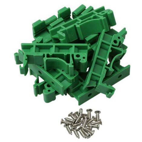 Adaptateurs Rail Din Adaptateur De Montage Sur Rail DIN, 10sets 35mm PCB Clip De Support Pour Support De Support De Carte De Circuit Imprimé DIN C45 (Vert Rail DIN électronique