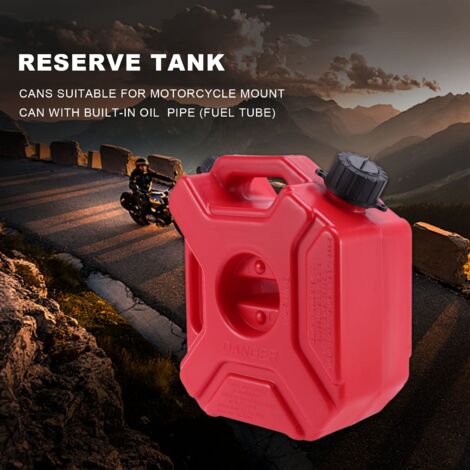 Pyatofly Bidon Essence 5L Plastique Avec Support Voiture – Jerrican Carburant Portable Noir/Rouge, Résistant Et Sécurisé