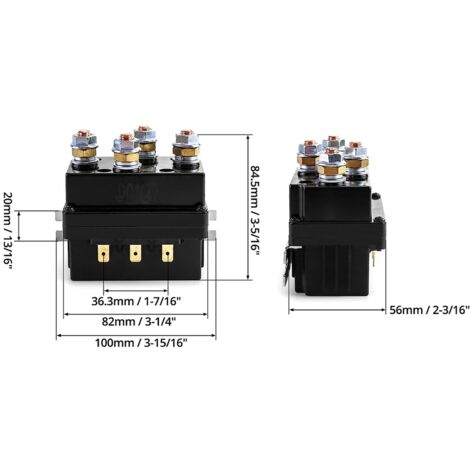 Universel 12V 500A Treuil Contacteur à Distance 12000 Livres Treuil De Commande Relais Sol No De Double R Cup Ration Distance Sans Fil