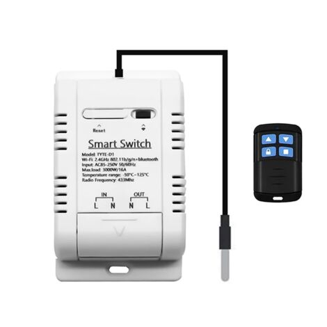 Interrupteur Intelligent Tuya Smart Life WiFi - Relais Thermostat Avec Capteur Température/humidité - Contrôle Vocal Et Scènes - 85-250V