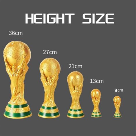 GIMJEO Réplique du trophée de la Coupe du monde 2022 Résine Réplique de la Coupe du