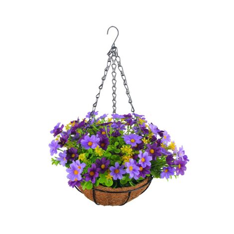 2 Pièces Fleurs Artificielles Suspendues Pétunia - Faux Pétunias Pour Décoration Intérieur Extérieur 75cm