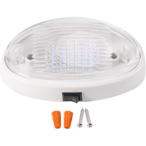 Plafonnier LED Caravane Camping-Car Bateau 840 Lumen 12V 8.5W Ø220mm