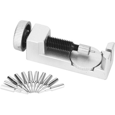 Uxcell Lot D'outils Pour Suppression De Broches De Bracelet De Montre - Poinçon Et Marteau Avec Support Gris