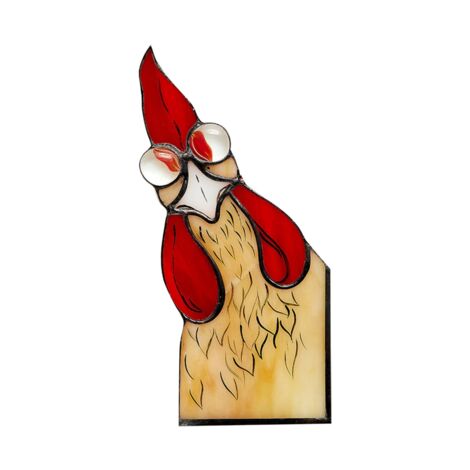 2 Piquets Décoratifs Forme Coq – Ornement Jardin Extérieur – Acrylique Réaliste 3D – Pour Pelouse, Pot De Fleurs – Décoration De Cour