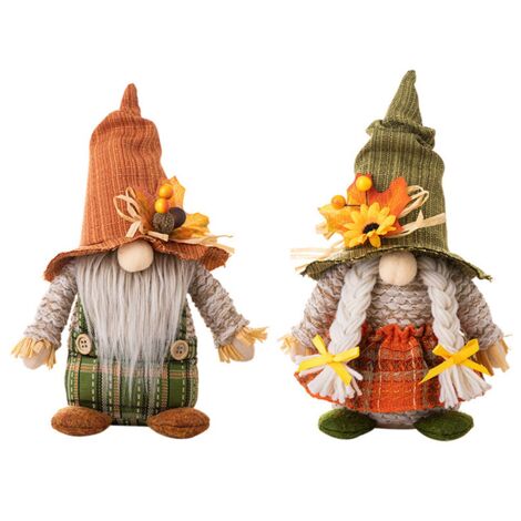 Lot De 2 Décorations En Peluche De Gnome Abeille, Poupée De Gnome Sans Visage Mignonne De Tournesol De Printemps Et D'été, Décoration De Ferme En Peluche Faite à La Main Pour La