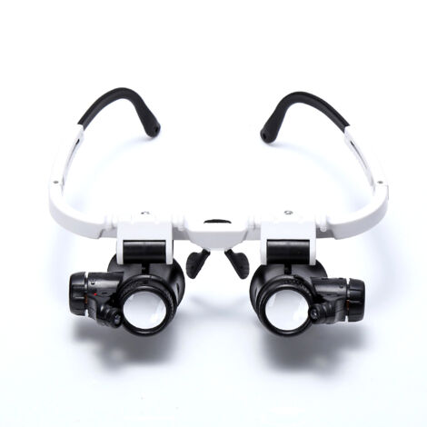 ESmoda Loupe Binoculaire Avec LED – Grossissement 8x/15x/23x, Réglable, Pour Réparation Bijouterie, Horlogerie Et Miniatures