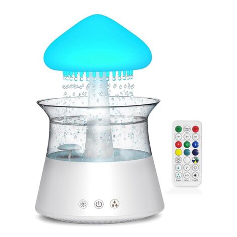 Humidificateur diffuseur à effet nuage de pluie avec télécommande ...