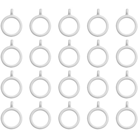 Lot De 16 Crochets Plissés Réglables Plastique Blanc Pour Rideaux - Système Télescopique