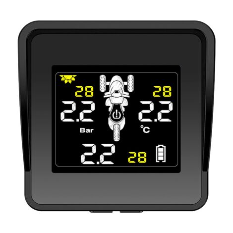 GUTA Système De Surveillance De La Pression Des Pneus Solaires Pour Rv Avec 6 Capteurs Externes 0 188 Psi Tpms Affichage Lcd Mode Veille Du Moniteur En