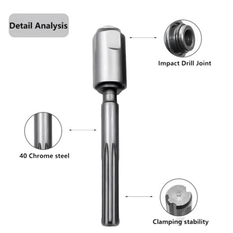 GABRIELLE C45025 - Adaptateur Convertisseur SDS-Max vers SDS-Plus avec