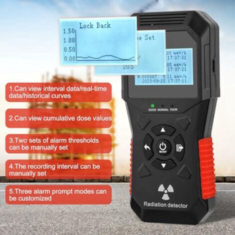 Appareil Mesure Radiations Portable Compteur Geiger, Détecteur De Radiations Nucléaires, Dosimètre Appareil De Mesure Radiation Rechargeable Appareil Mesure Radiations Portable Compteur Geiger, Détecteur De Radiations Nucléaires, Dosimètre Appareil De Mesure Radiation Rechargeable