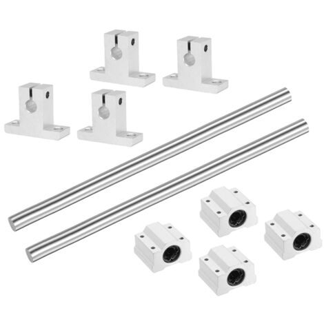 Lot de 2 rails de guidage linéaires 8 mm x 150 mm avec 4 roulements et ...