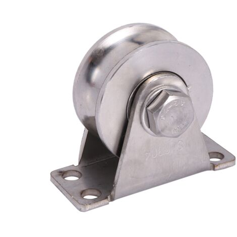 Lot De 10 Poulies En Acier Inoxydable Avec Roulement En Nylon Et 2 Roues En Nylon De 19 Mm De Diametre Et 44 Mm De Longueur Pour Porte C 96734510