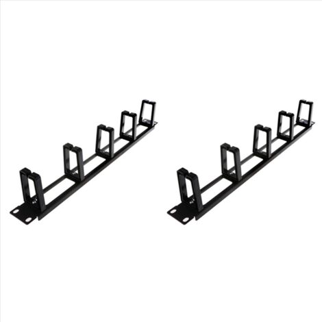 Lot de 2 armoires rack 19 pouces 1U, organiseur de câbles réseau, base ...