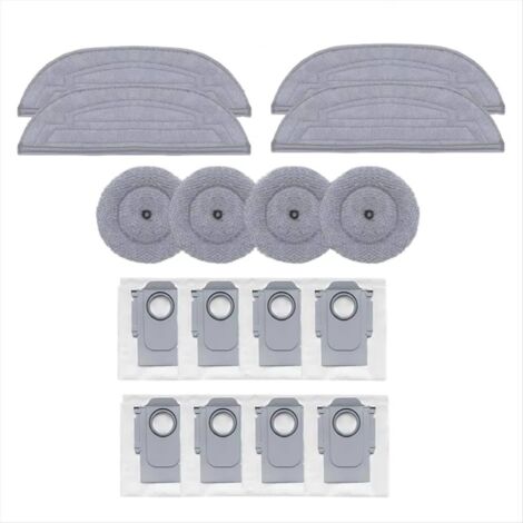 APZOVO 8 Sacs à Poussière 3L Pour Roborock S8+ S8 Pro Ultra S7 Max Ultra Q8 Max Q7 Max Q5 Pro - Grande Capacité