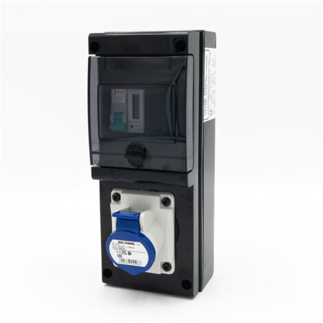 Borne de recharge 16A avec prise Europe – Puissance 3700W – Indice IP65 – Compteur intégré pour suivi consommation