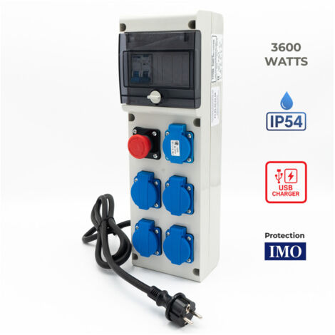 Coffret de distribution sur prises 230V avec sortie USB (1/5)