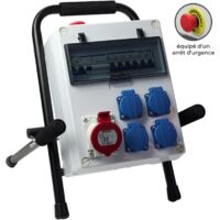 Coffret de chantier 5 prises 40A 400V sur pied