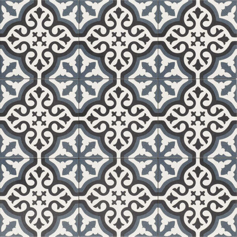 Carrelage sol intérieur et extérieur 20x20 cm – Grès cérame émaillé antidérapant – Effet carreaux de ciment élégant – Mainzu Ceramica
