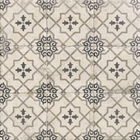 Carrelage sol effet carreaux de ciment 20x20 cm – Grès cérame émaillé antidérapant – Pour intérieur et extérieur – Reflex Boutique – Mainzu Ceramica