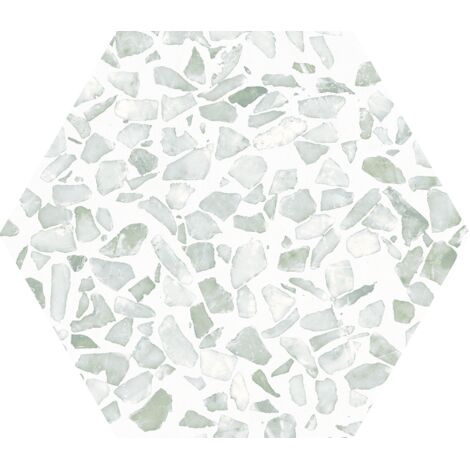 Carrelage sol hexagonal Terrazzo vert 23x23 cm - Reflex Boutique