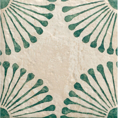 Carrelage sol effet carreaux de ciment 20x20 cm – Grès cérame émaillé antidérapant – Décor palma pour intérieur et extérieur