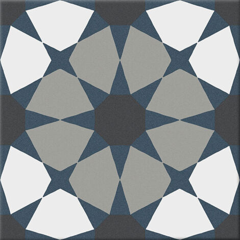 Carrelage sol effet carreaux de ciment Classico prisma cold 20x20 cm - Réflex boutique