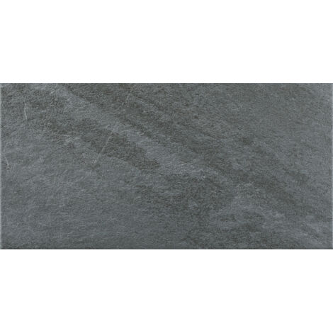 Carrelage sol extérieur effet pierre Bocca di l'oro anthracite R11 30x60cm - Reflex Boutique