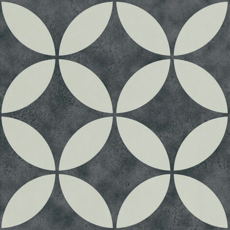 Carrelage sol effet carreaux de ciment Grant Enya charbon  15x15 cm - Réflex boutique
