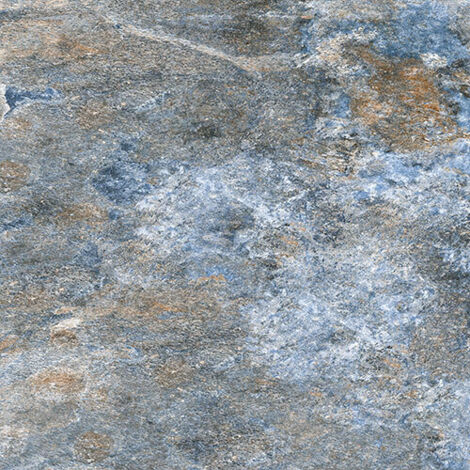 Carrelage sol extérieur / piscine Pierre de Bali Météor Mix bleu R11 100x100 cm - Réflex Boutique