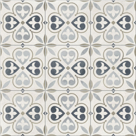 Carrelage sol effet carreaux de ciment Stella fint 60x60 cm  - Réflex Boutique