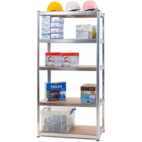 Galvanised Steel Garage Shelving Unit - 1800mm H x 900mm W x 400mm D - 175KG's UDL Per Shelf