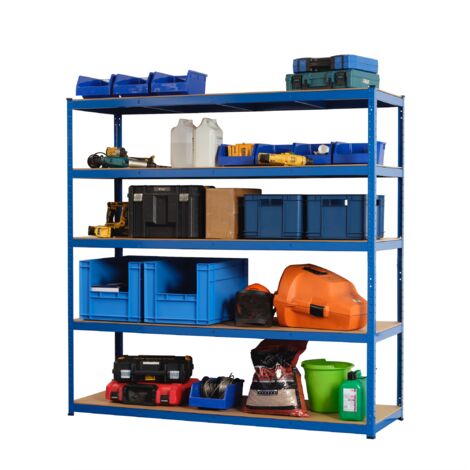 Garage Shelving Unit - Racking 5 Levels 1800mm H x 1800mm W x 450mm D - 200KG's UDL Per Shelf