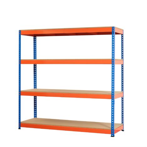 Heavy Duty Industrial Shelving Unit 4 Levels - 1800mm H x 1800mm W x 600mm D - 400KG's UDL Per Shelf