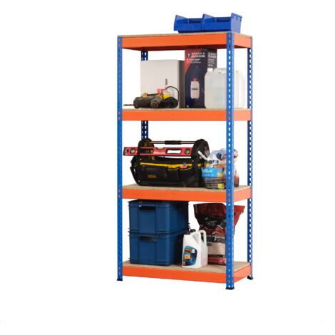 Heavy Duty Industrial Shelving Unit 4 Levels - 1800mm H x 900mm W x 450mm D - 400KG's UDL Per Shelf