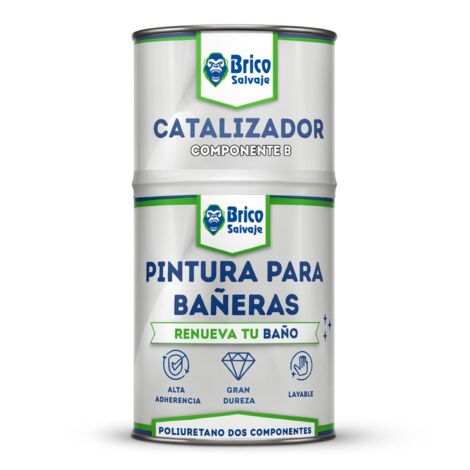 Pintura para bañeras Acabado Satinado Blanco Cerámico Aninston 600+150 ML Dos componentes