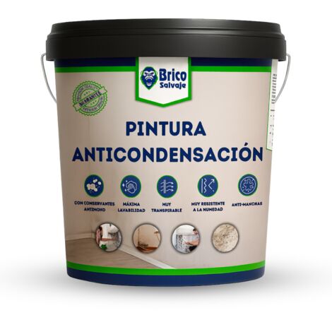 Pintura Antihumedad y Anticondensación, Conservantes Antimoho, Aislante termico, Mate, Blanco 14 Litros