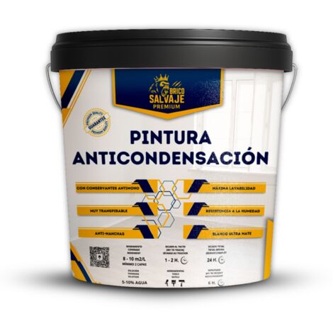 Pintura Anticondensación, Antihumedad, Conservantes Antimoho, Aislante Térmico, Acabado Mate, Blanco 14 Litros