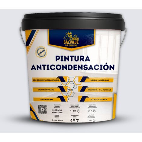 Pintura Anticondensación, Antihumedad, Conservantes Antimoho, Aislante Térmico, Acabado Mate, Sanset 4 Litros