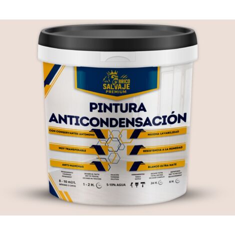 Pintura Anticondensación, Antihumedad, Conservantes Antimoho, Aislante Térmico, Acabado Mate, Feng Shui 750 ML