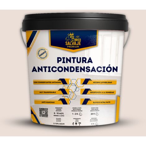 Pintura Anticondensación, Antihumedad, Conservantes Antimoho, Aislante Térmico, Acabado Mate, Feng Shui 4 Litros