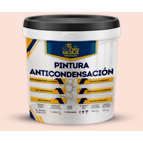 Pintura Anticondensación, Antihumedad, Conservantes Antimoho, Aislante Térmico, Acabado Mate, Sunrise 750 ML