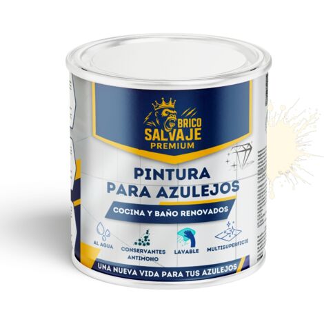 Pintura para Azulejos de Baño y Cocina Brillante Arroz 4 L al agua