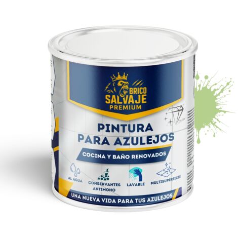 Pintura para Azulejos de Baño y Cocina Brillante Bambu 4 L al agua