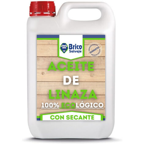 Aceite de Linaza CON SECANTE para la Madera 1 L Ladrillo, Terrazo, Teja Nutrición Ecológico