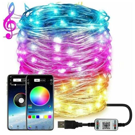 100LED-WEIHNACHTSLICHTER,10M,WEIHNACHTSDEKORATION,BLUETOOTH-APP-FERNBEDIENUNG (1/5)